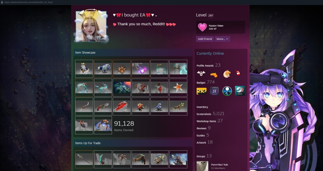 沙特王储修改其Steam账号主页：我买下了EA