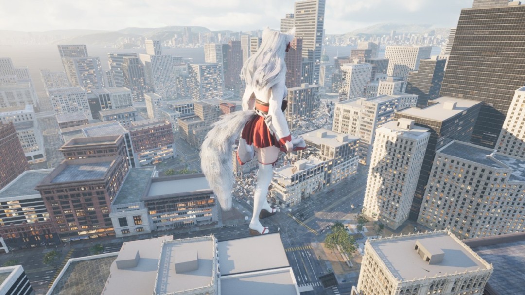 《女巨人游乐场》新截图 巨大美女大肆破坏城市