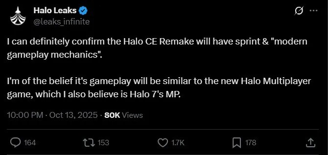 曝《光环：战斗进化》重制版采用现代游戏机制