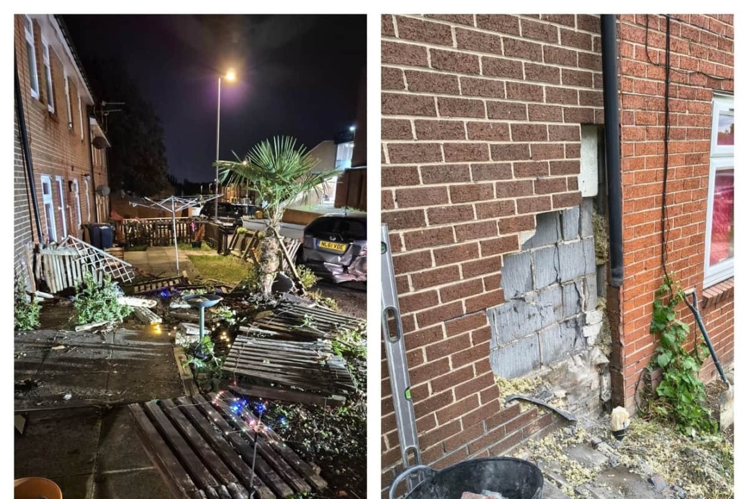 英国妹子玩《给他爱5》躲避追捕 自家遭肇事逃逸车撞击