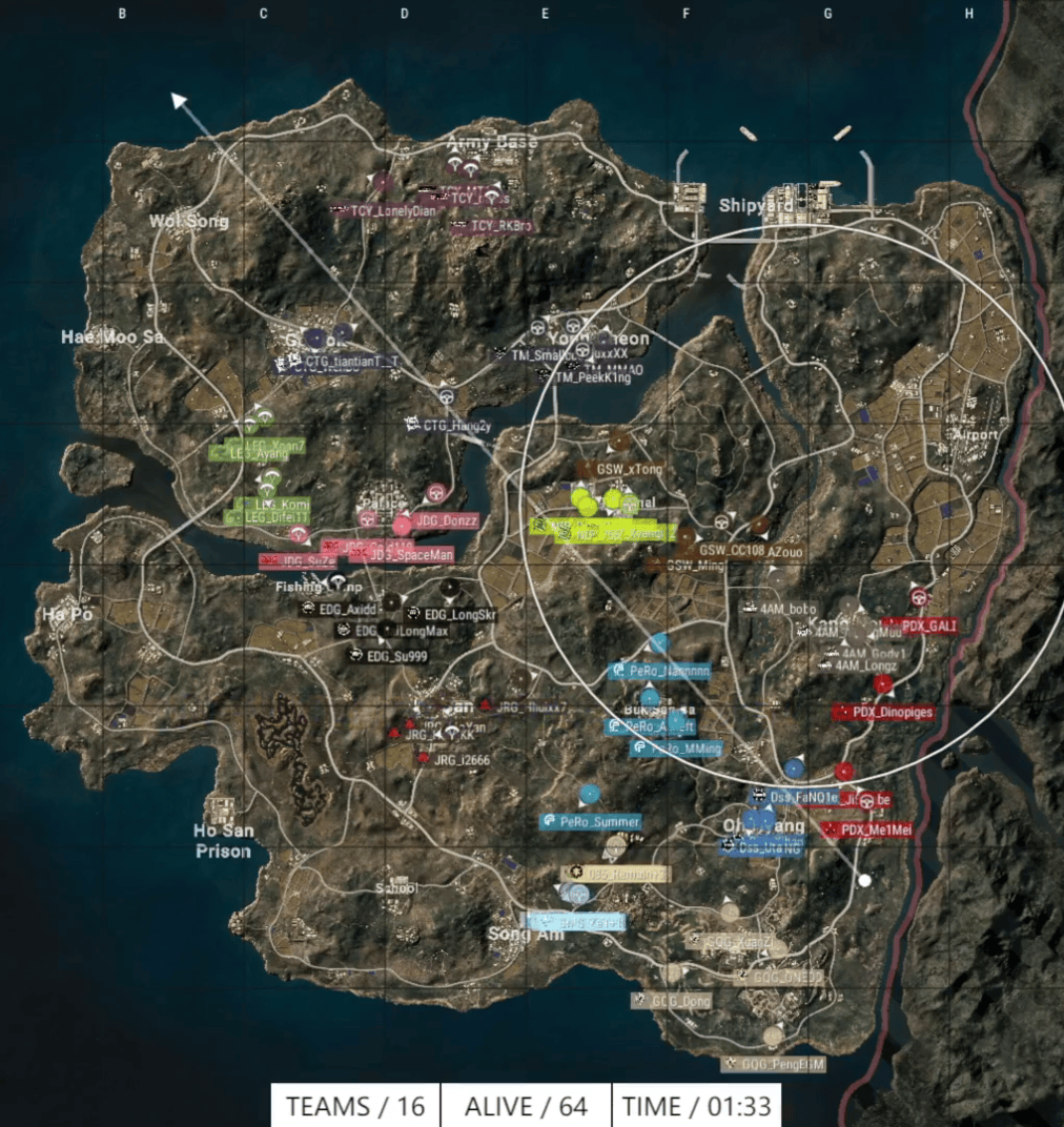 《PUBG》EWC预选赛小组赛第一轮：TCY强势表现领跑