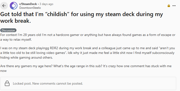 老外玩游戏被公司同事嘲讽长不大 郁闷求助网友