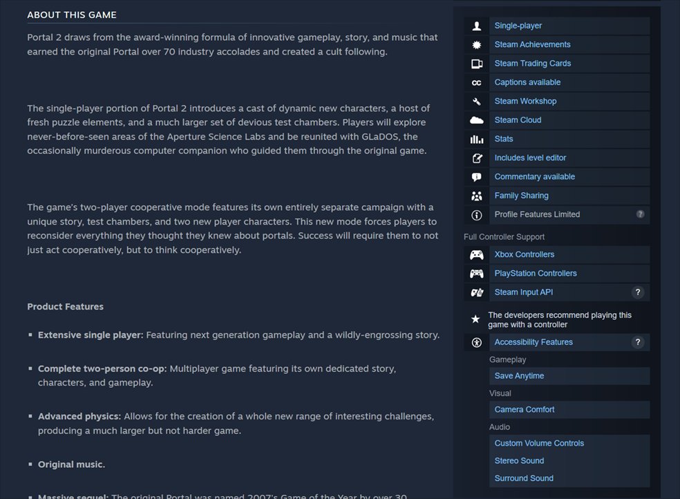 Steam将新增多种无障碍功能标签 助力玩家选购游戏