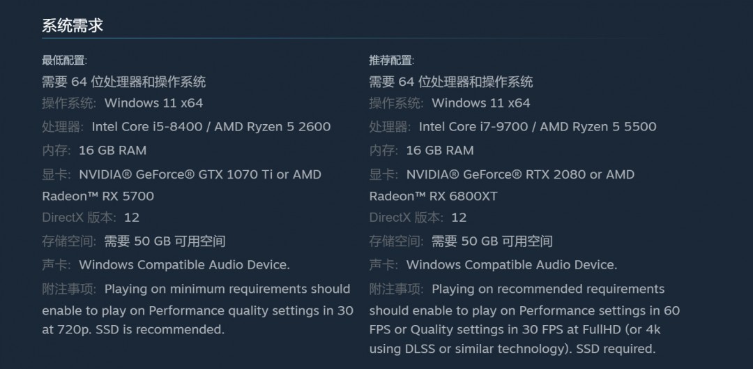 《寂静岭f》PC配置公开 推荐RTX 2080显卡