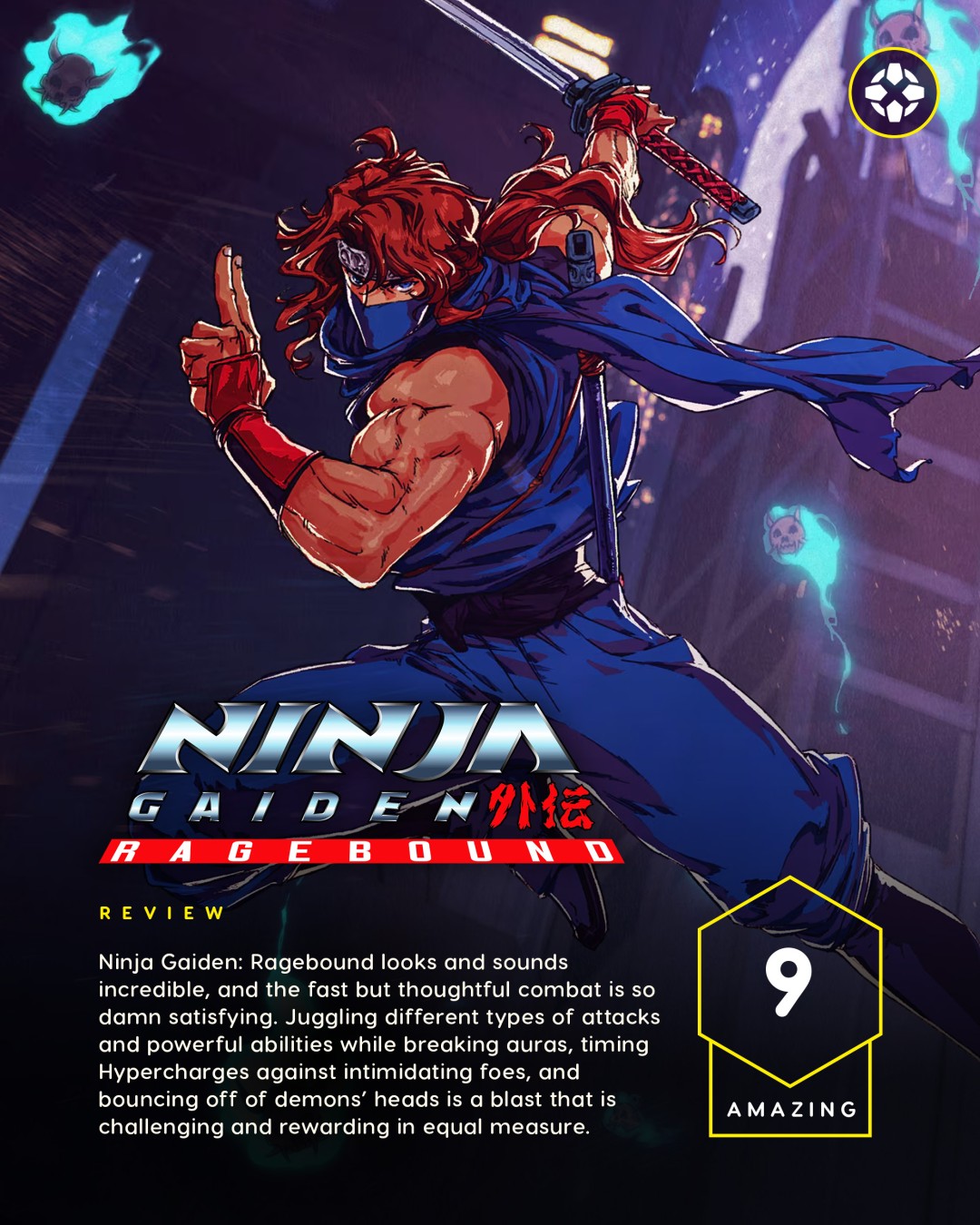 《忍者龙剑传外传：怒之羁绊》IGN评9分 画面音效惊艳