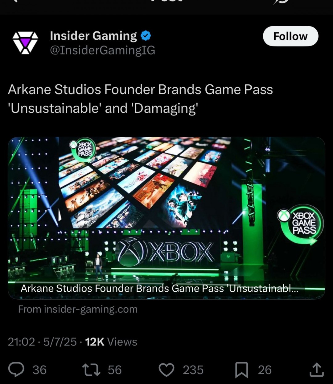 Arkane创始人批评Game Pass：已经伤害游戏行业很多年了