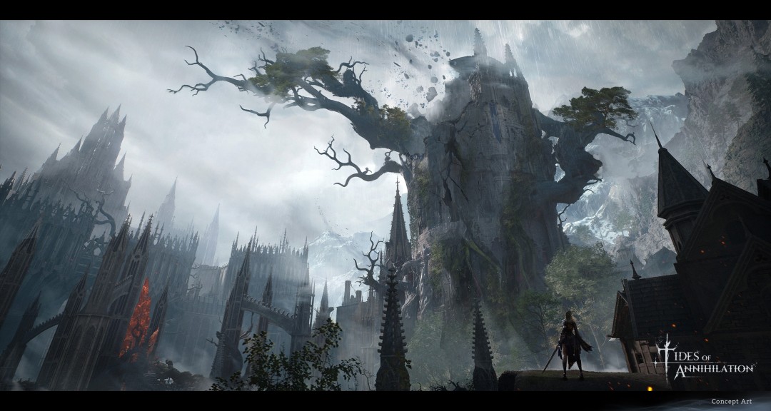 国产大作《湮灭之潮》新艺术图 女主面对枯树古堡