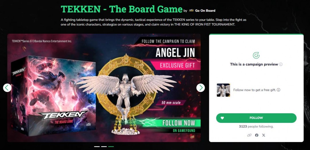 万代南梦宫官宣《铁拳：桌游》 同时开启预售页面