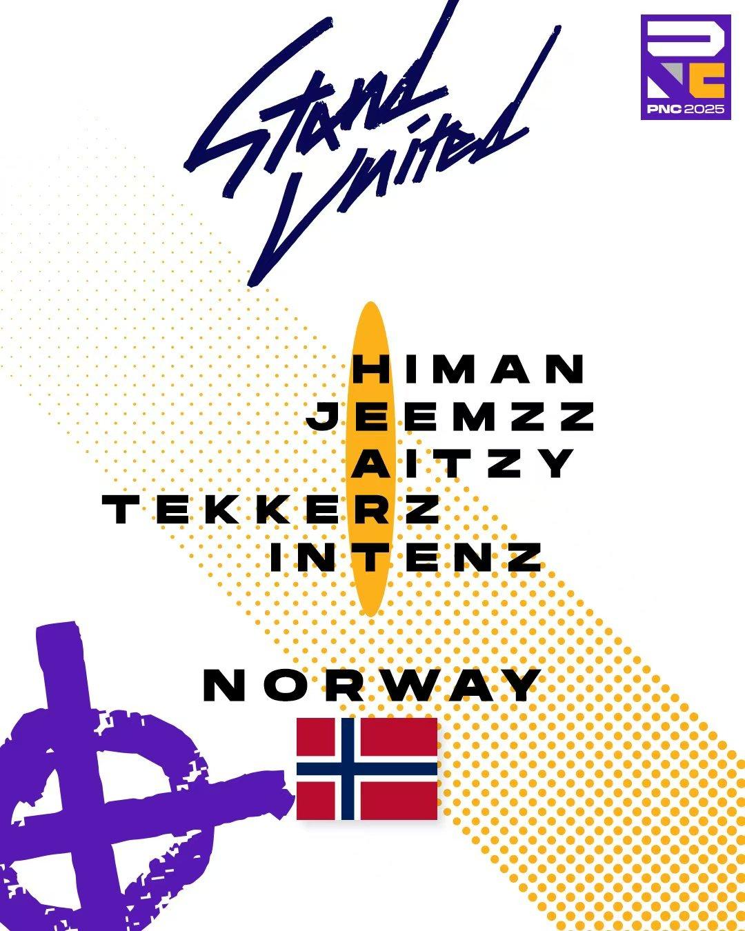 《PUBG》官方社媒官宣：挪威PNC阵容