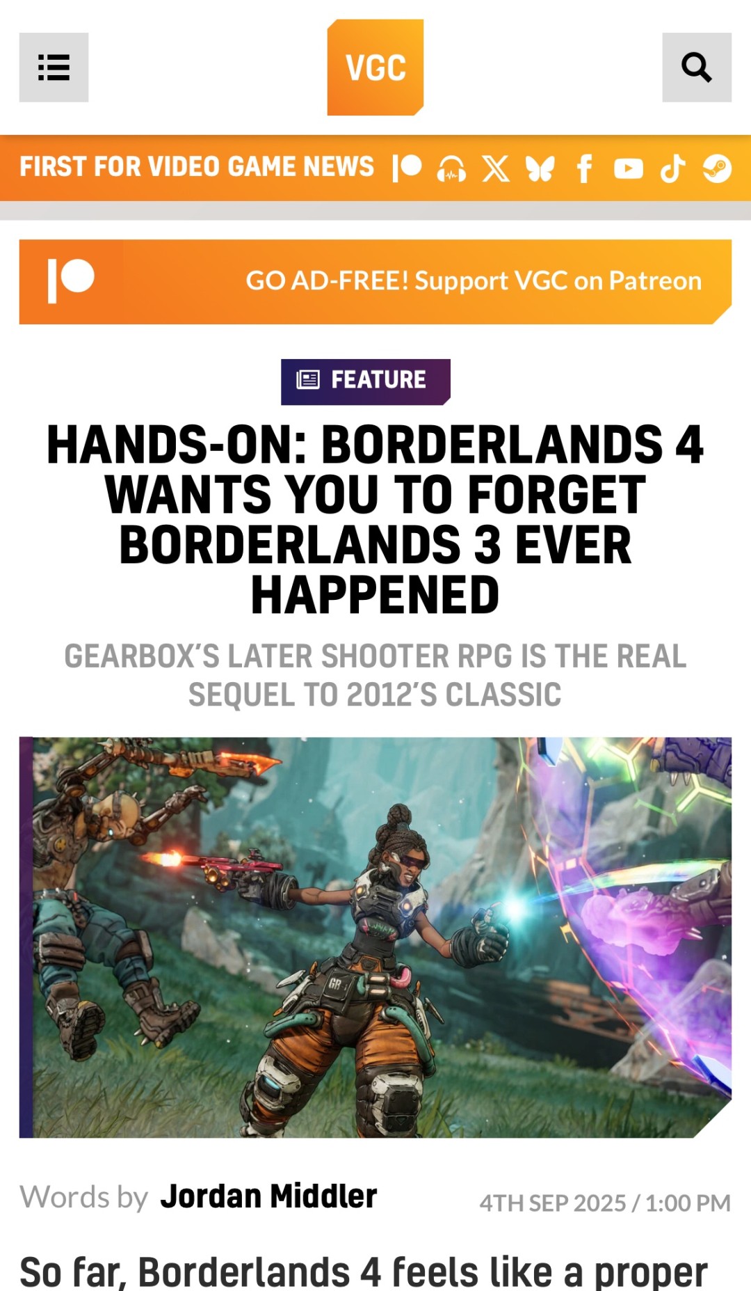 《无主之地4》全球解锁时间曝光 更像是2代正统续作