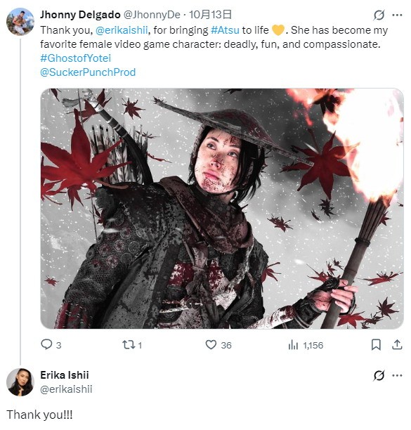 《羊蹄山之魂》女主笃美照 脸模转发并表示满意