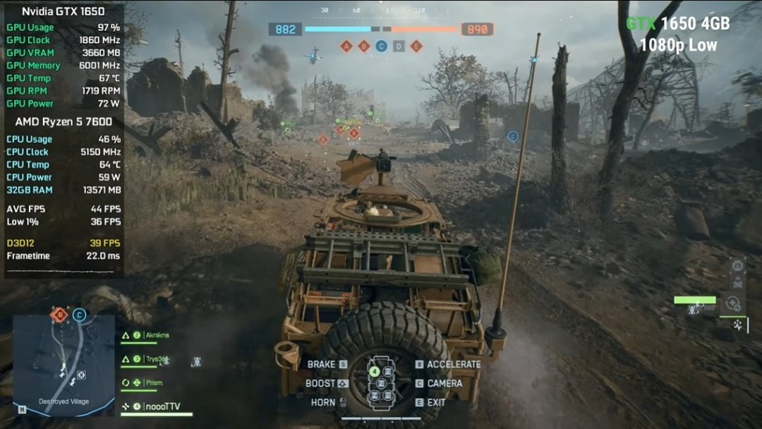 一帧能玩 三帧电竞！ 博主测试各主流显卡运行《战地6》帧数