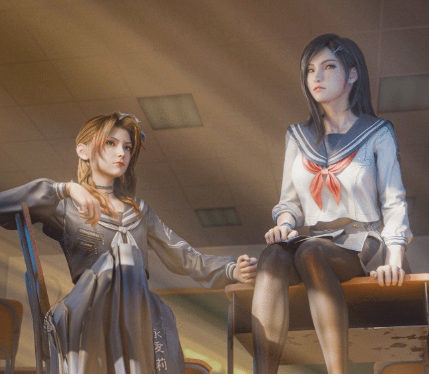 《最终幻想7》蒂法超美3D新图 不愧3D区耶路撒泠