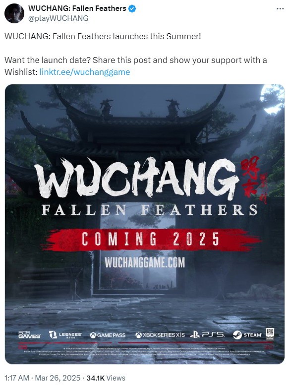 《明末：渊虚之羽》今年夏季发售 女主下半身护甲可选内裤