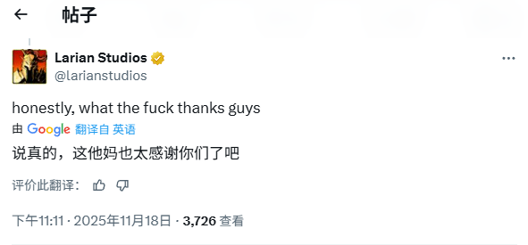 《博德之门3》再度获得TGA提名！官方：何意味？