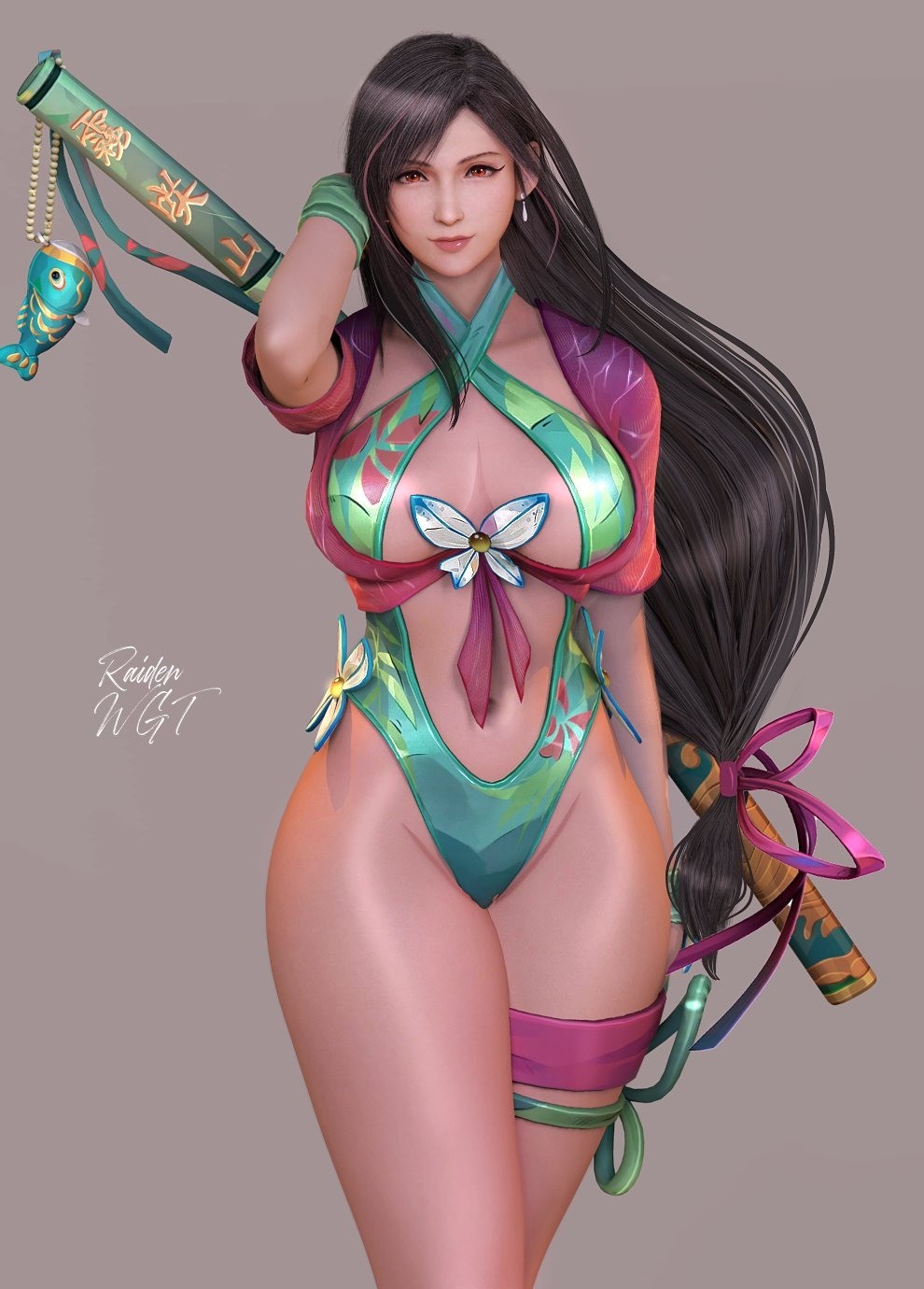 《最终幻想7》蒂法新3D美图赏 这好身材谁不喜欢看