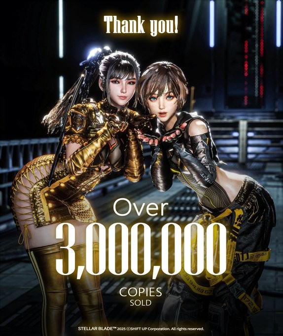 《剑星》官方发图庆祝销量破三百万！小姐姐飞吻惹人爱