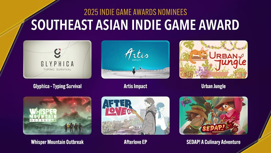 2025独立游戏大奖年度名单公布！新加入“LGBT”奖