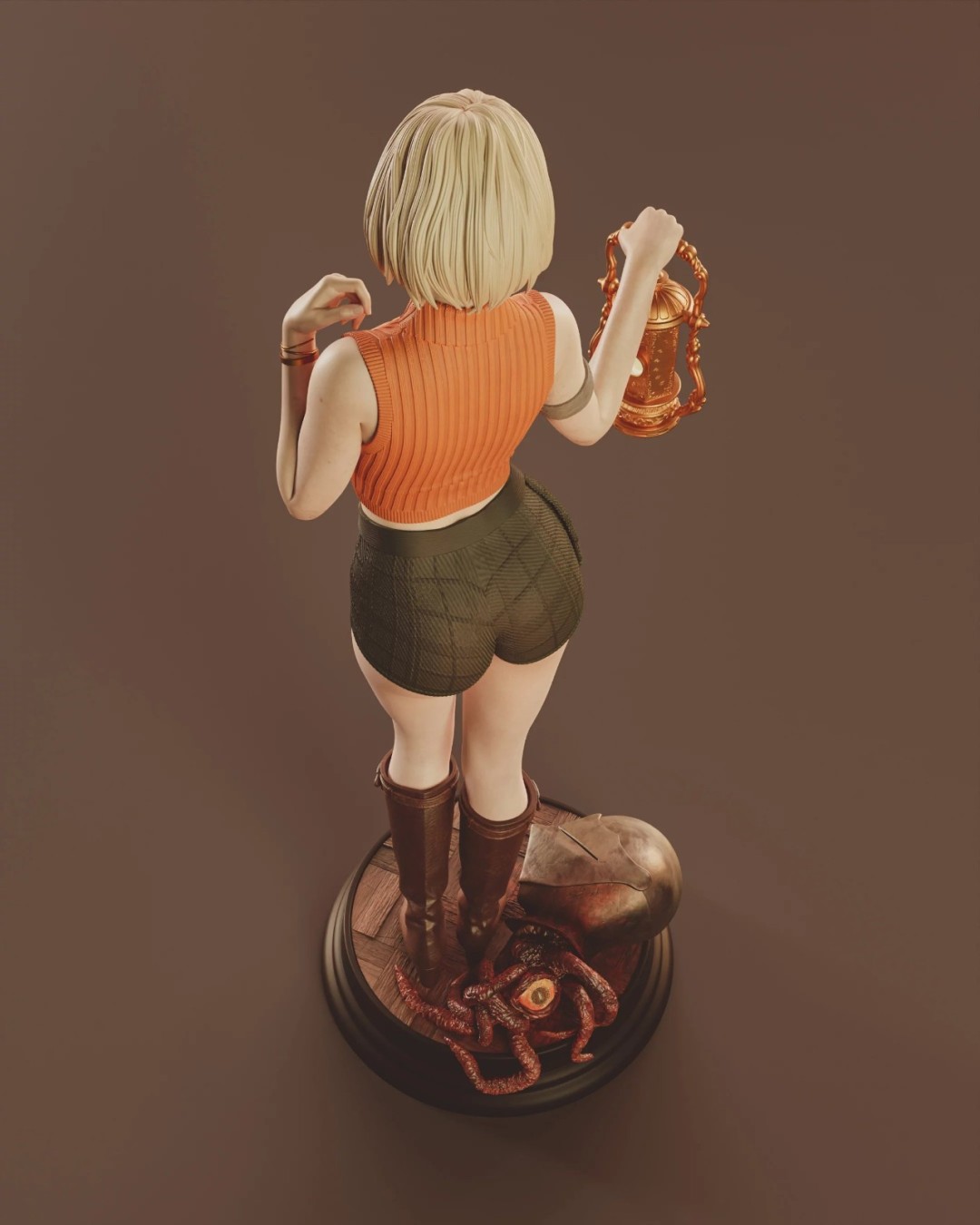 大雷翘臀和肉腿！《生化危机4》粉丝自制艾什莉手办