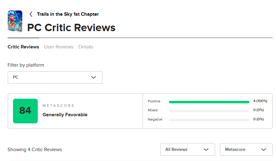 《空之轨迹 the 1st》MC开分88分：新老玩家均值得一试！