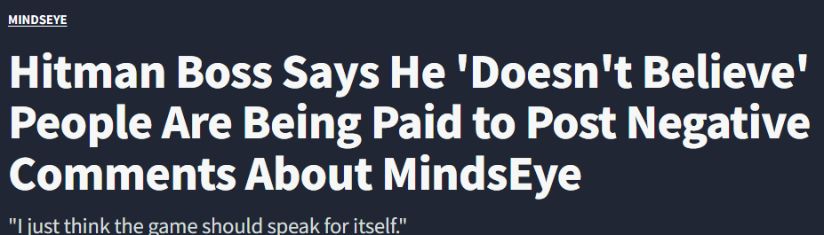 《心之眼》工作室CEO谈大量差评 称100%是有人雇佣水军所为