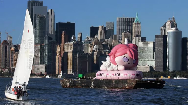 巨大Doro现身纽约《胜利女神》夏日联动营销再整活