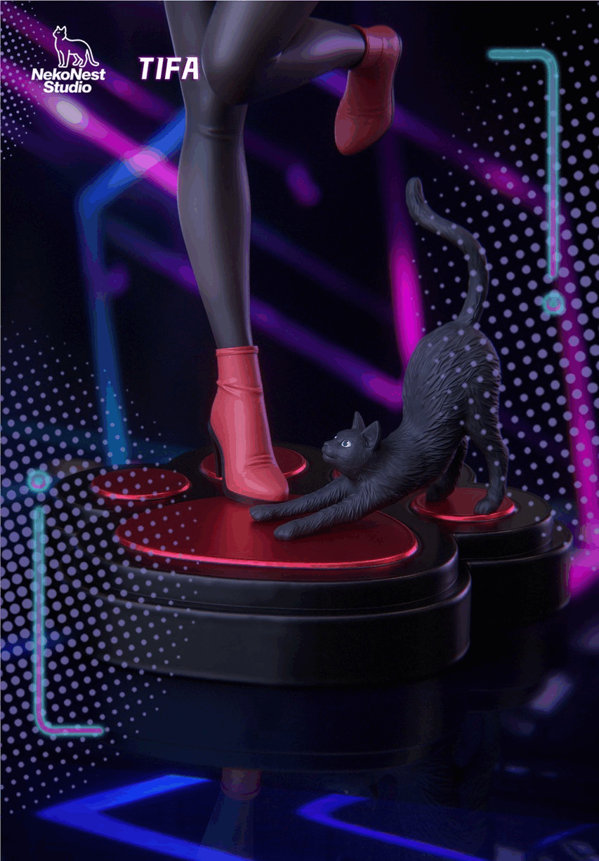 可爱猫娘！《最终幻想7》1/6蒂法雕像欣赏！