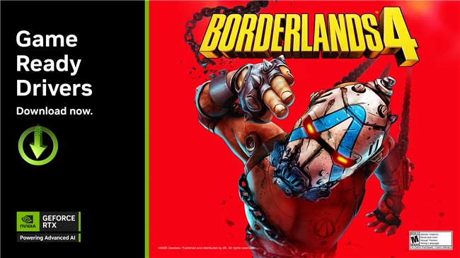 《无主之地 4》首发支持DLSS 4，全新驱动推出