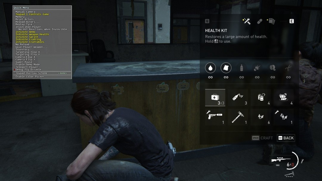 《最后的生还者2》PC版自带修改器 尽情享受乐趣