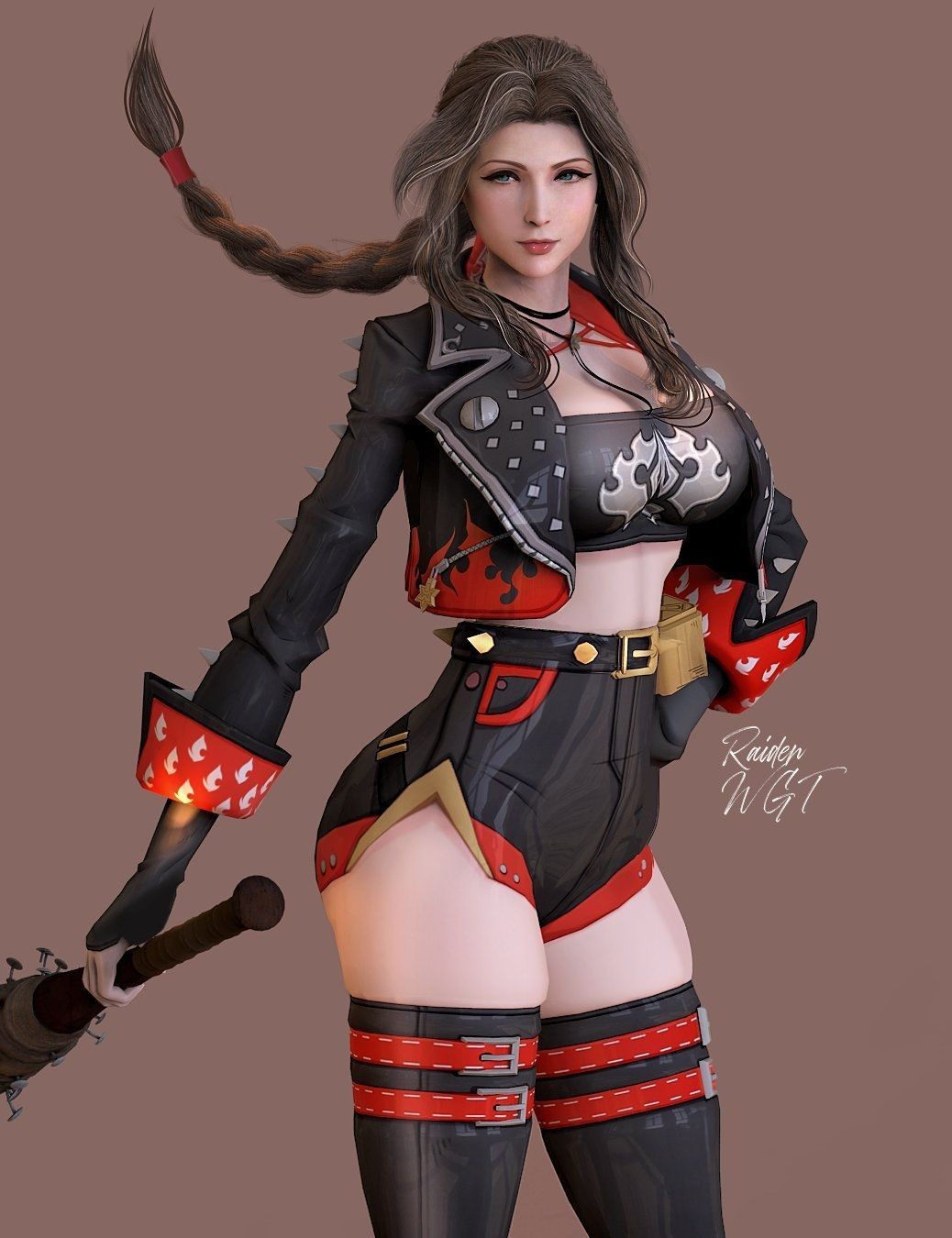 《最终幻想7》蒂法新3D美图：穿上新服装 身材更出色