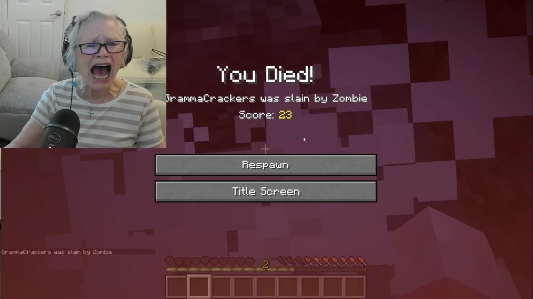 《我的世界》直播老奶奶爆火 游戏中狂怒附体观众惊叹