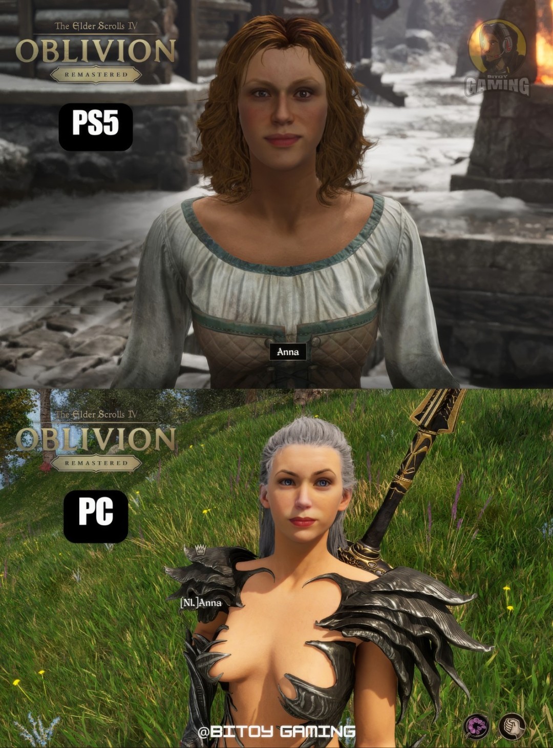 游戏角色在PS5和PC上服装对比 上了PC就由不得你