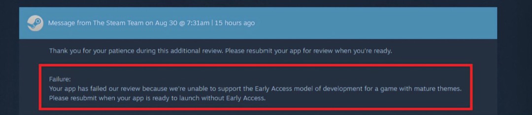 去成人化进程推进？ Steam上成人游戏抢先体验审核被拒