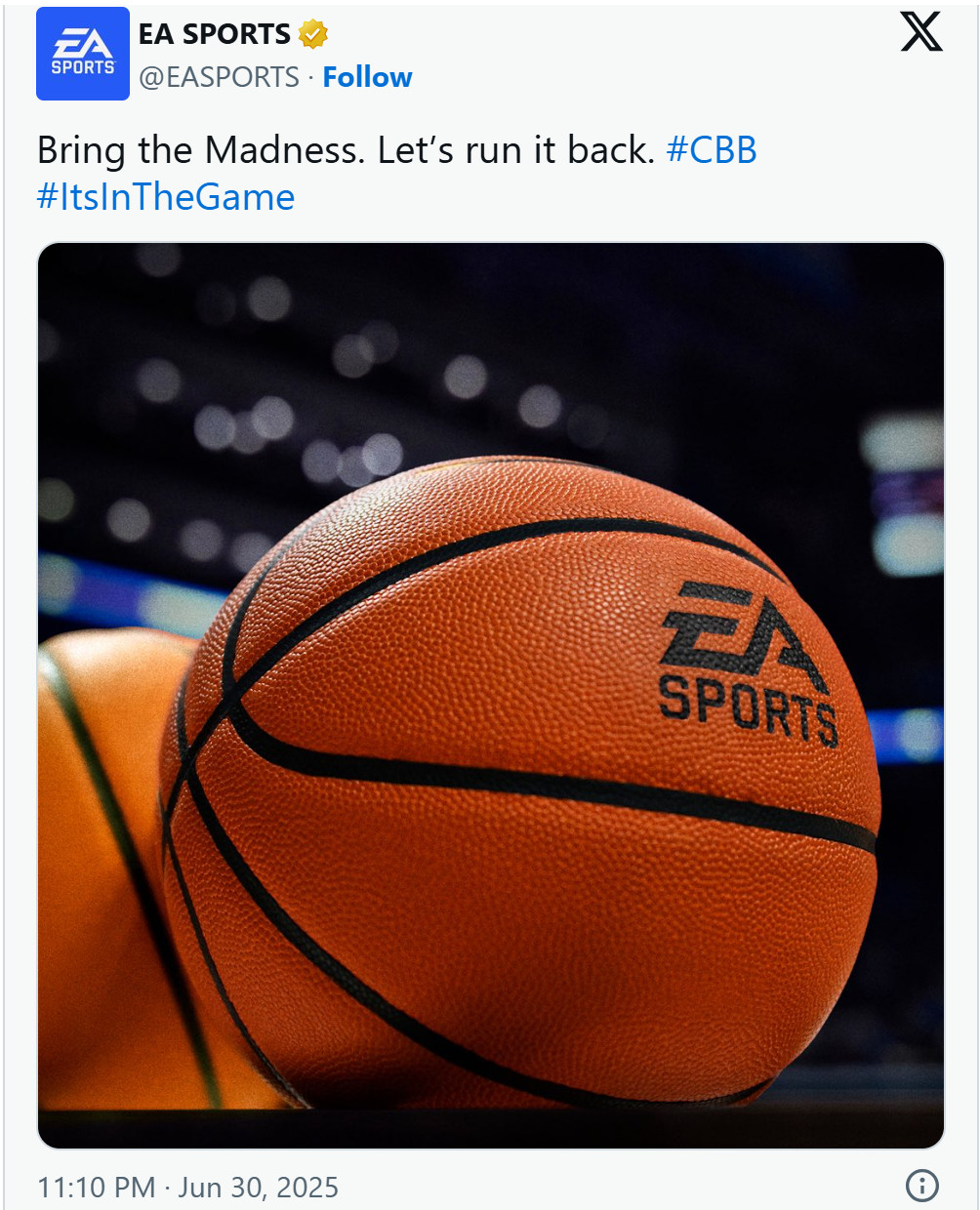 《EA Sports大学篮球》游戏泡汤 版权回归2K