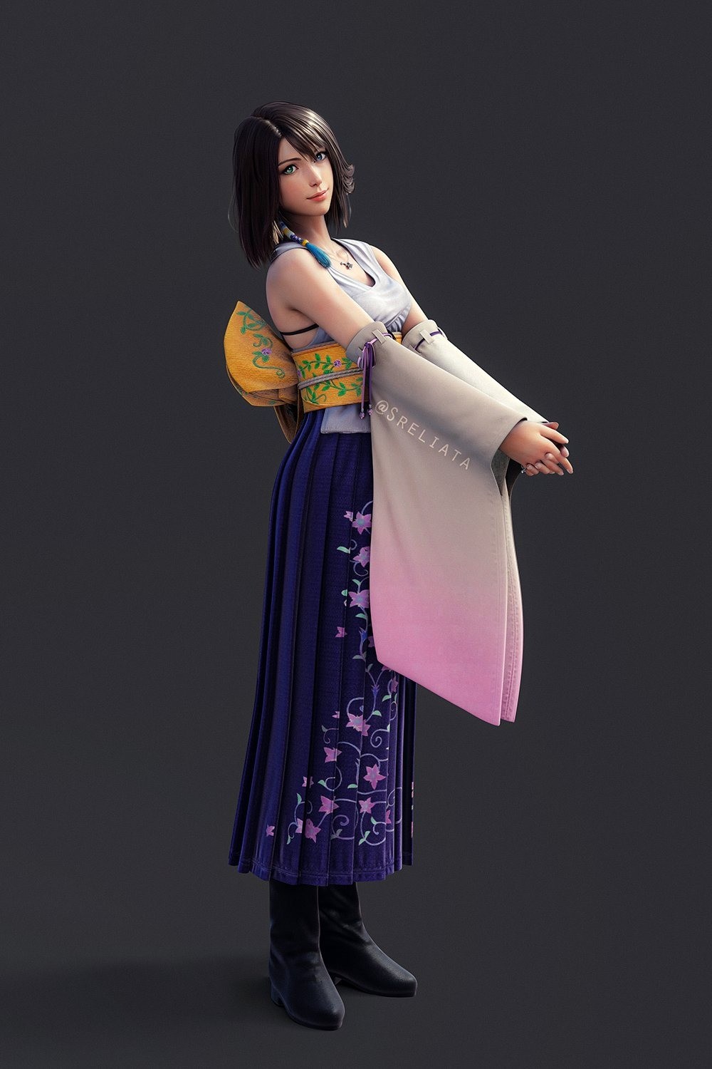 《最终幻想7》蒂法新3D美图 穿GTA6女主服装更性感迷人