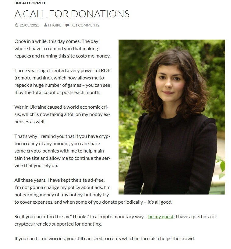 国外游戏盗版网站求捐款 有玩家捐了42000美元