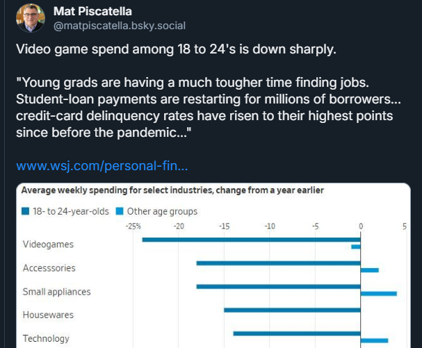 最新市场调研报告 美国年轻玩家游戏支出较去年同期减少25%