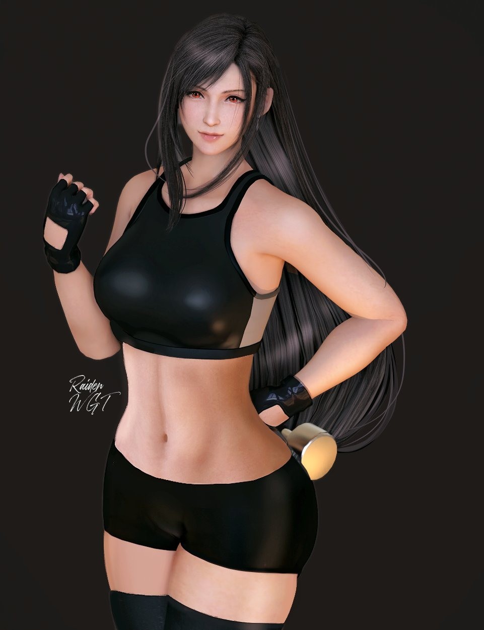 《最终幻想7》蒂法新3D美图 穿其他女角服装不违和