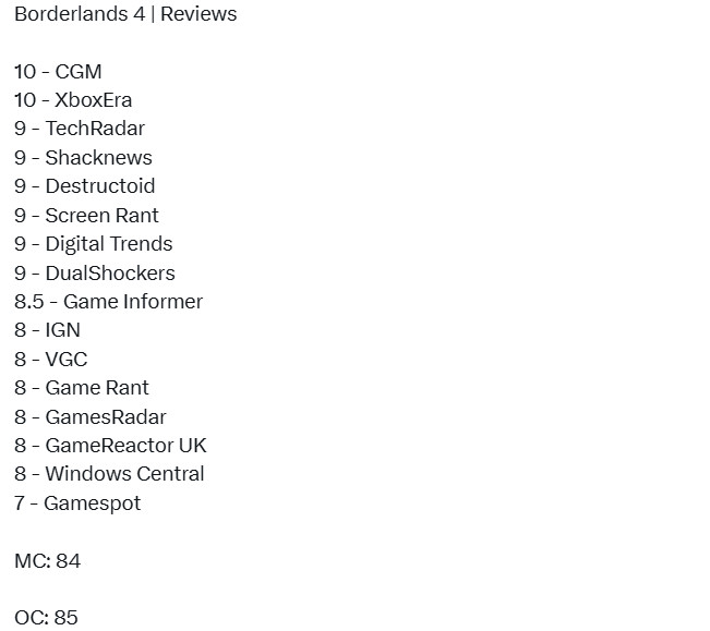 《无主之地4》IGN 8分 开放世界进化成功但Bug拖后腿