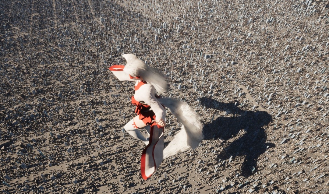 《女巨人游乐场》官方新截图:性感白丝狐妖践踏城市