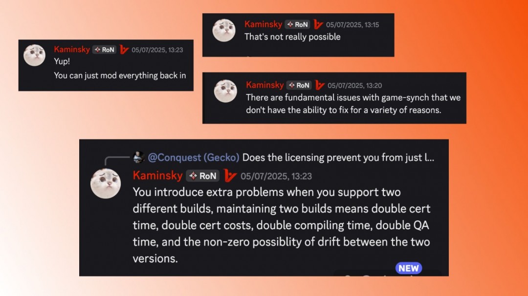 官方问题需模组来解 《严阵以待》官方称可使用模组来替换和谐内容