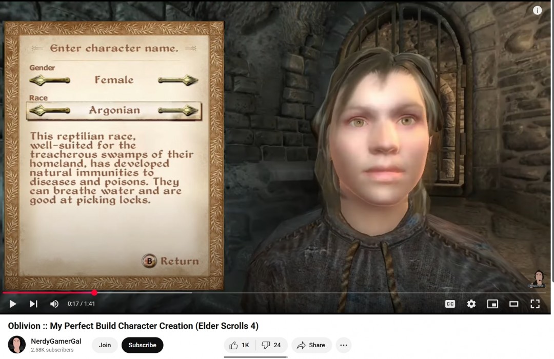 《上古卷轴4：湮灭重制版》移除性别使用type 1/2 被玩家怒喷woke游戏