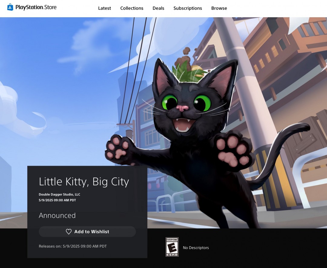 《小猫咪大城市》5月10日登陆PS平台 好评治愈系冒险