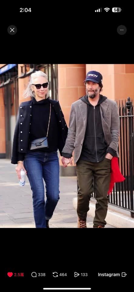 60岁的基努·里维斯已悄然结婚 和对方交往5年