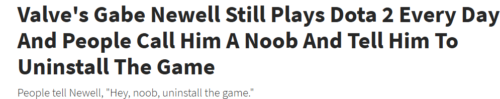 G胖承认每天都玩《Dota 2》 每周至少一次被喷noob