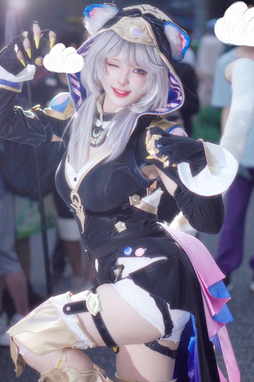 日本小姐姐cos《崩铁》赛飞儿 性感猫娘直击心灵