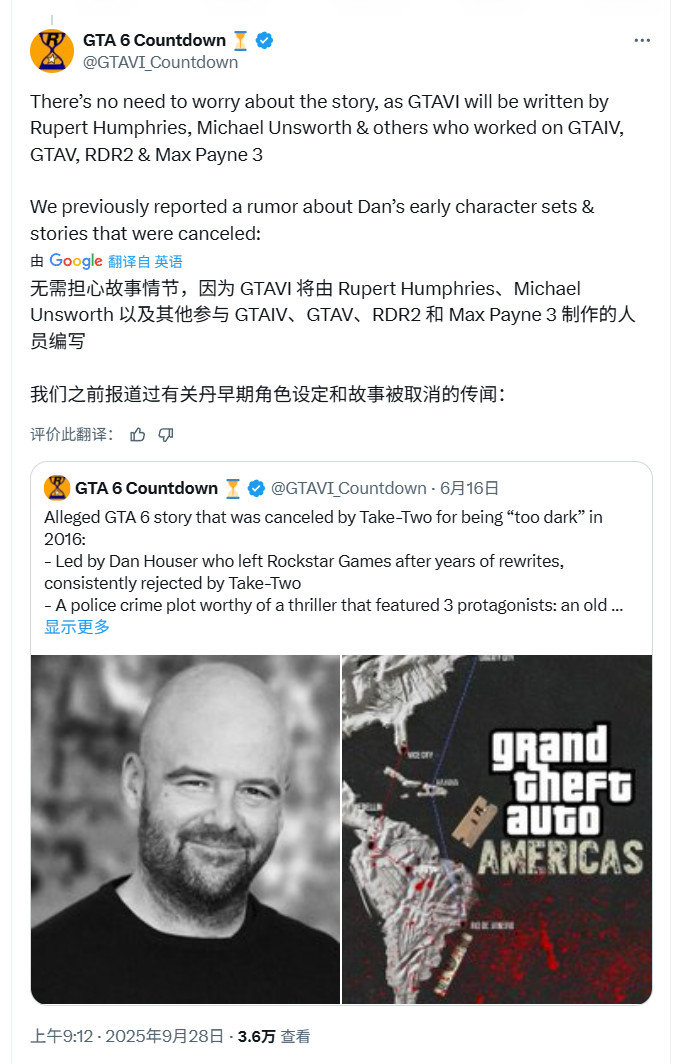 R星联合创始人证实自己没有参与开发《GTA6》