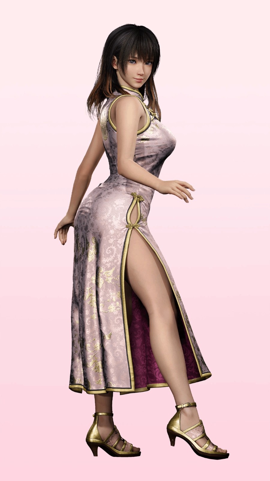 《死或生：女神璀璨假期》预购特典 性感旗袍高开衩