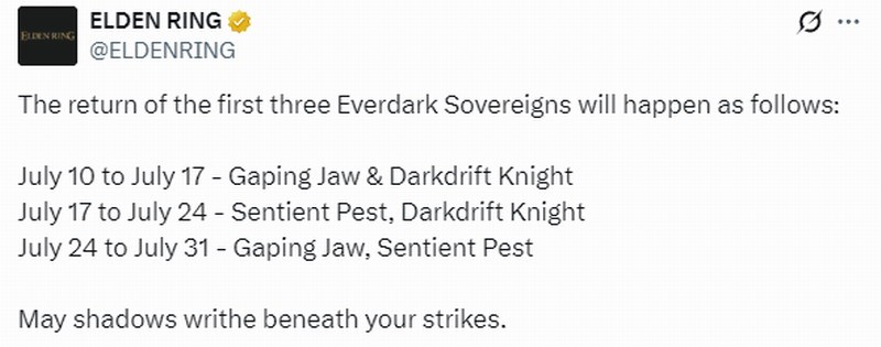 《艾尔登法环：黑夜君临》永夜之王第二弹阵容公开