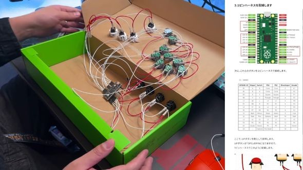 动手高玩展示绝活 键盘包装纸壳变成街机摇杆